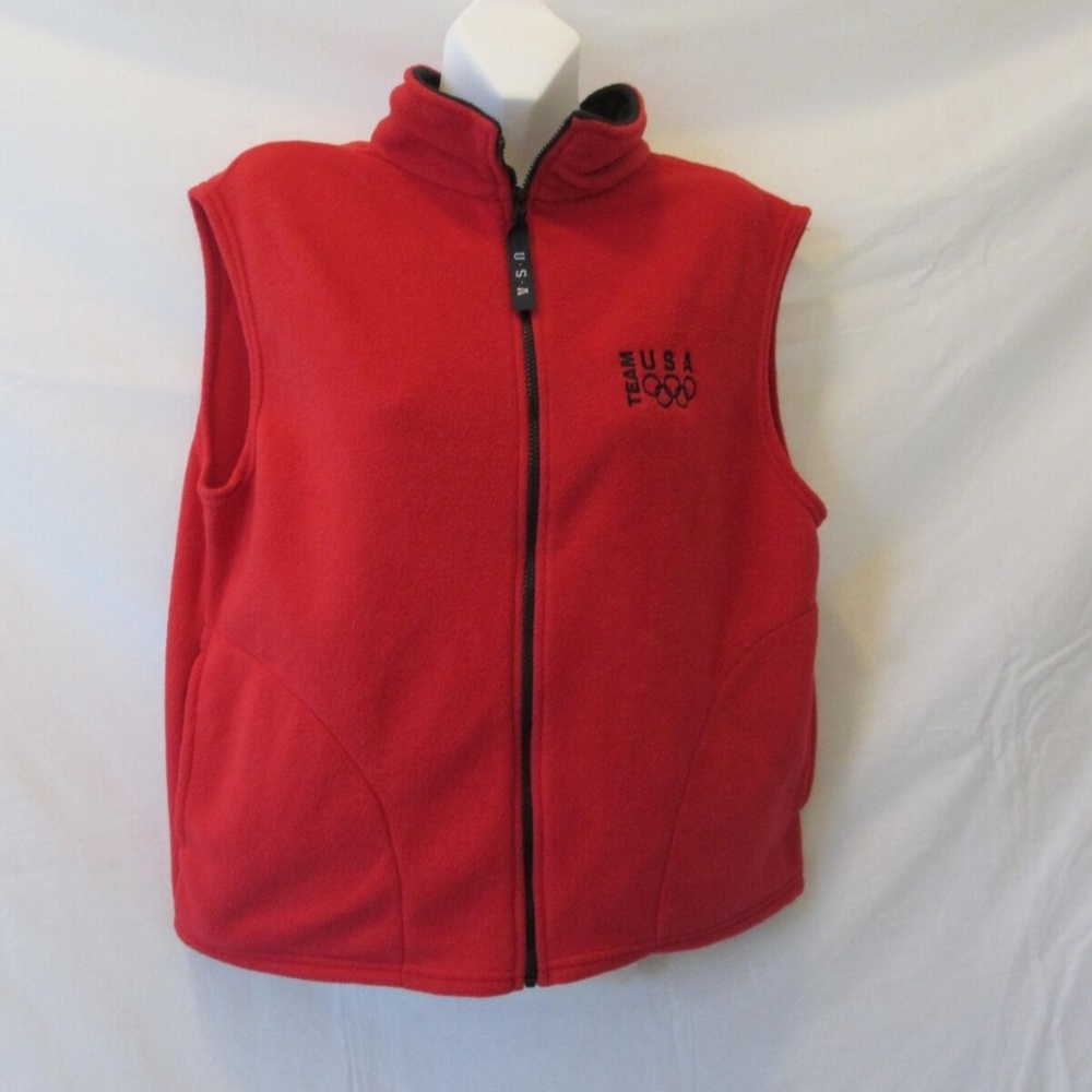 NWOT TEAM USA XL 16 18 RED VEST FLEECE EXTRA LARGE